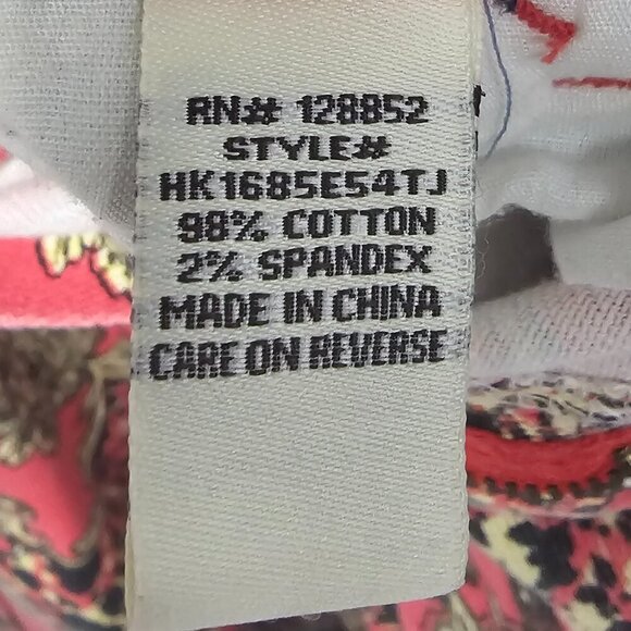 Hot Kiss Skinny Lily Pink Yellow Baroque Leopard Chain Print Jeans Retro Y2K 9 - Picture 14 of 16